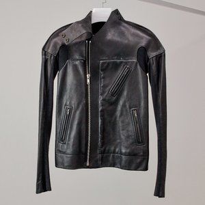 Rick Owens Mixed Leather Motorcycle Jacket